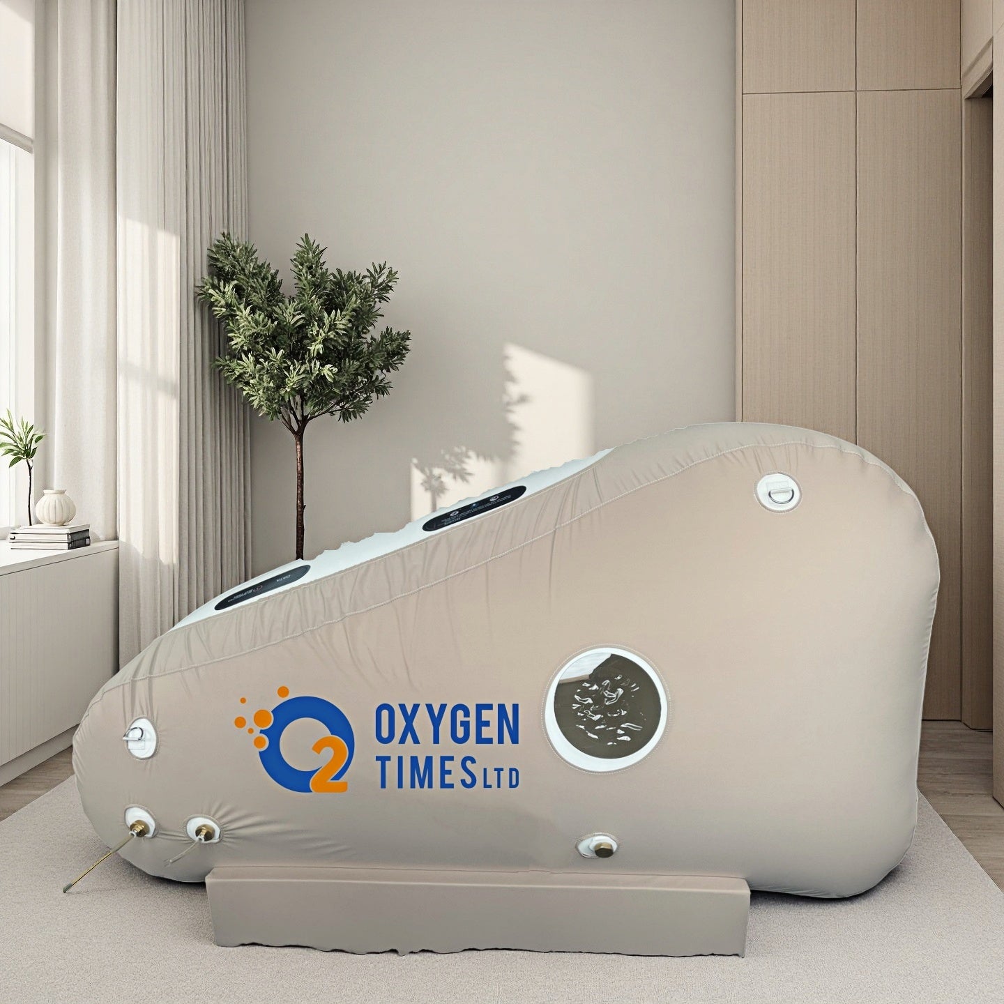 Oxygen Times mild HBOT Hyperbaric Oxygen Chamber – 1.5 ATA Shoe-Shape Sitting Lying Oxygen Tent Cabin